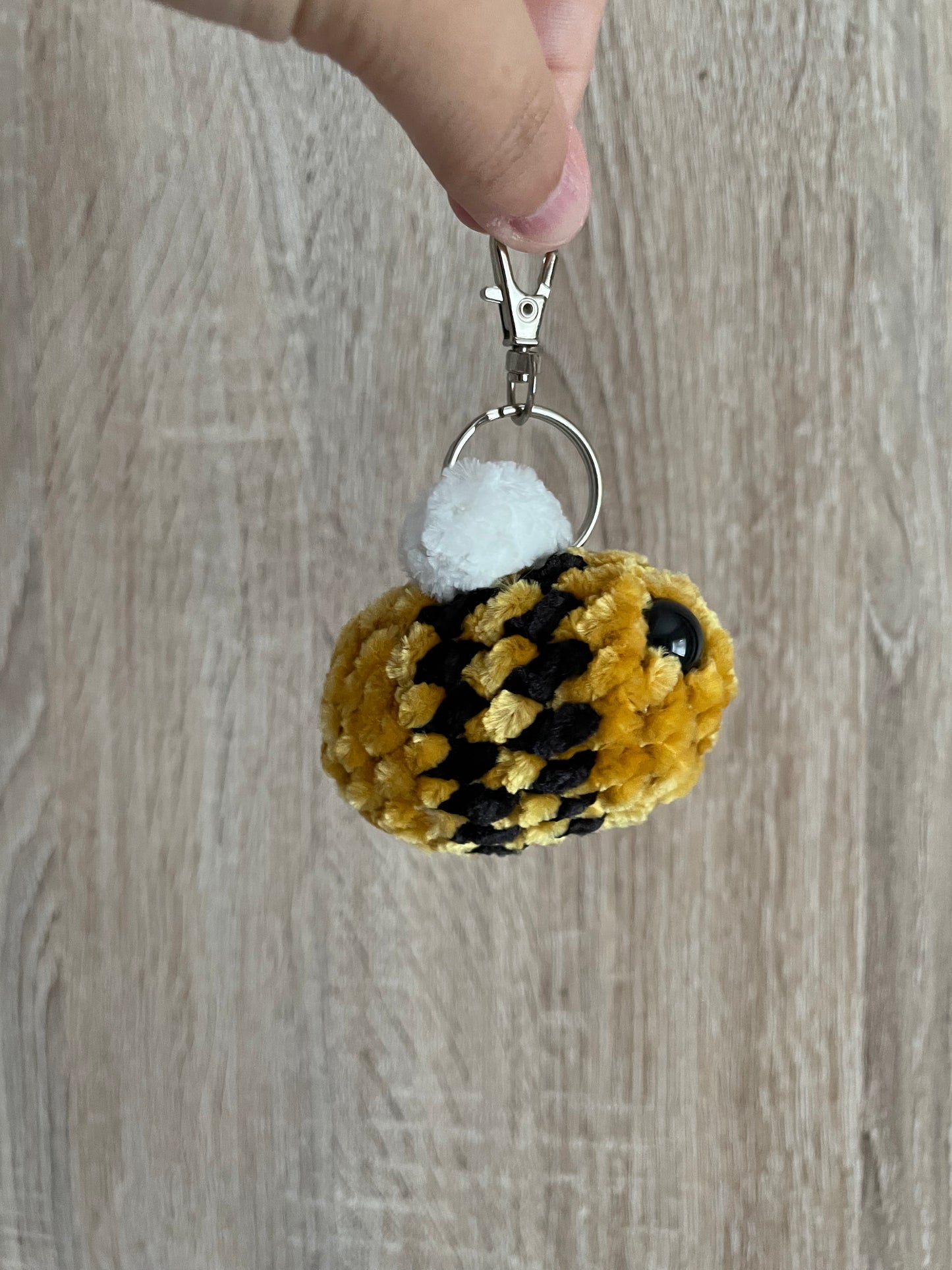 Crocheted Bee Keyring