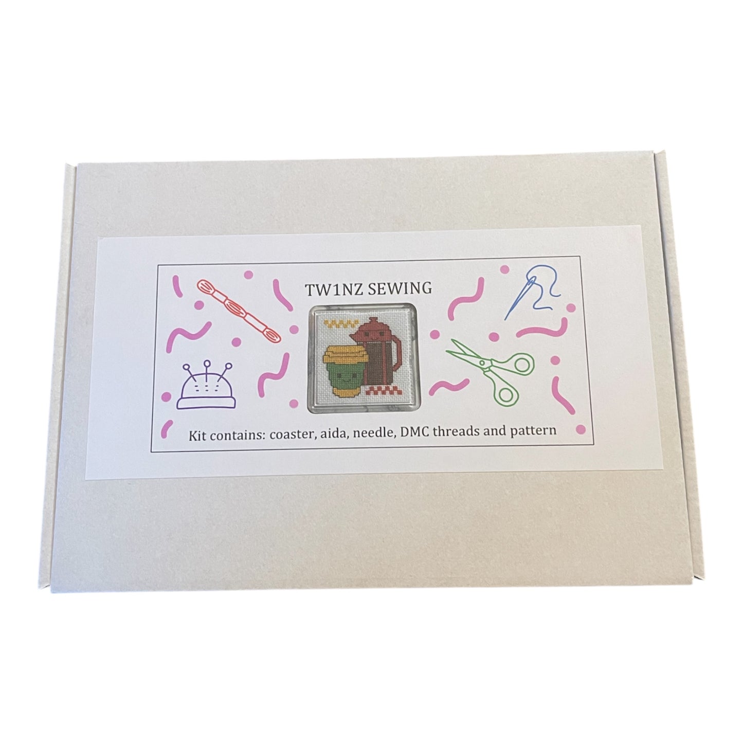 Coffee Coaster Cross Stitch Kit