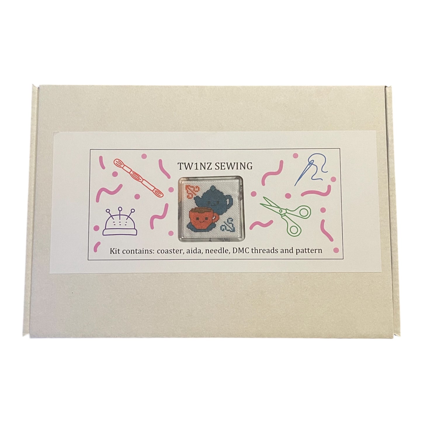 Tea Coaster Cross Stitch Kit