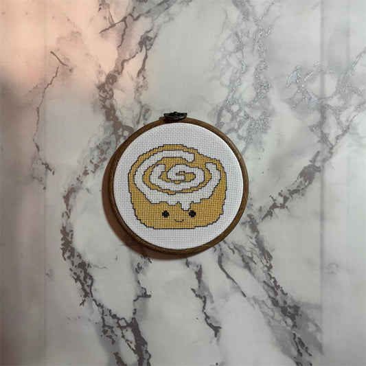 Cinnamon Roll Cross Stitch Pattern