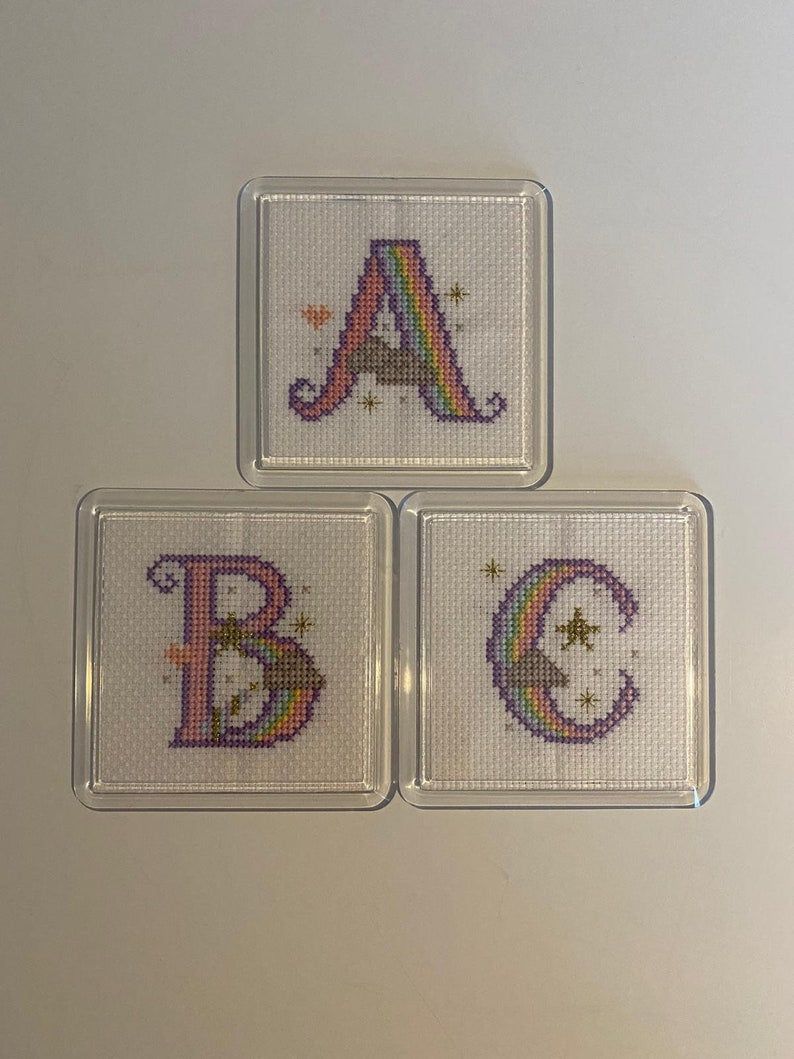 Personalised Cross Stitch Coaster